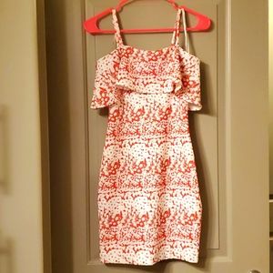 Guess floral ruffle dress size 0